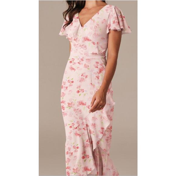 AW BRIDAL Dresses & Skirts - AW BRIDAL 0 XS Peach Blossom floral Breeze pink Celia formal maxi dress NEW 0b10